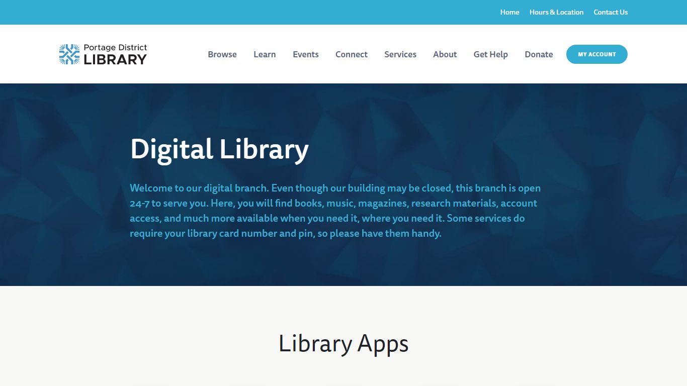 Digital Library – Portage District Library